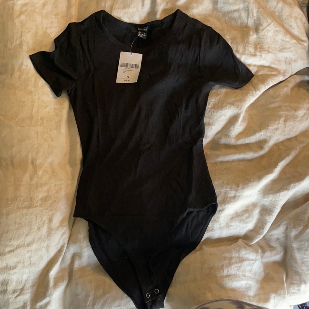 Simple black bodysuit, brand new
